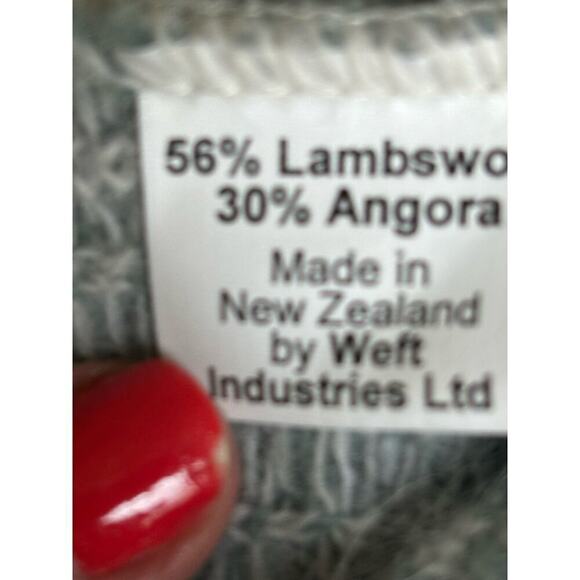 Colonial Concepts New Zealand sweater, blue/white, medium, grandpa cardigan - Picture 5 of 6